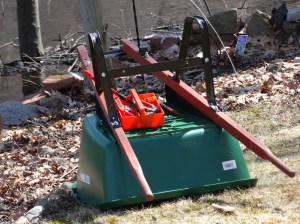 Before beginning work on Sparky Park, the wheelbarrow needed fixing.
